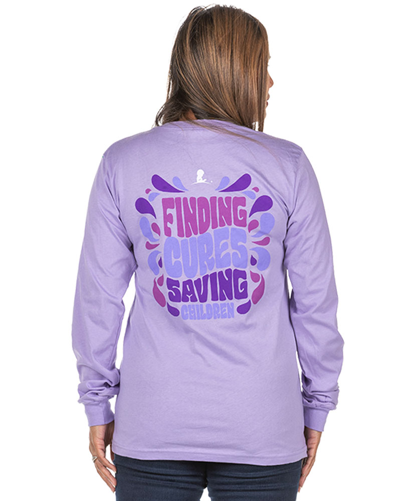 Unisex Finding Cures Groovy Font Long Sleeve T-Shirt